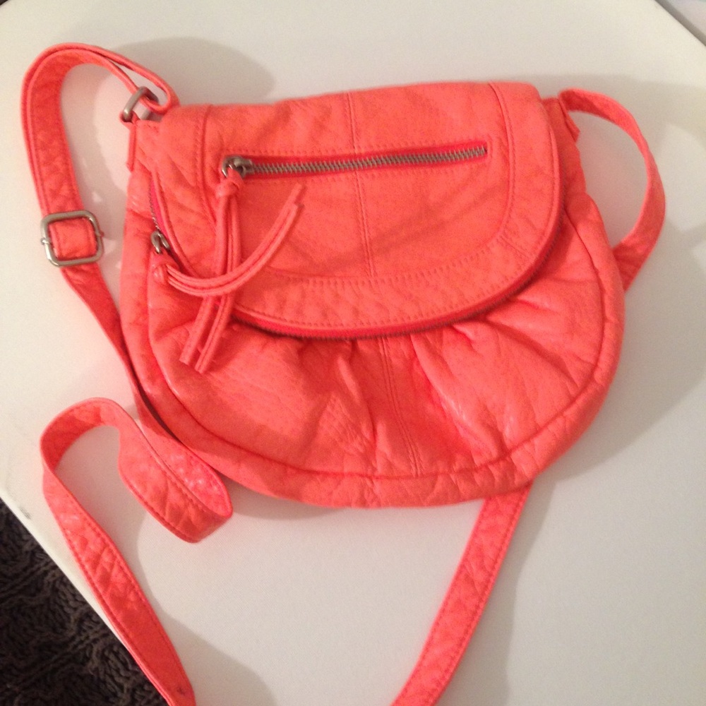 Neon Pink Over the Shoulder Strap Purse